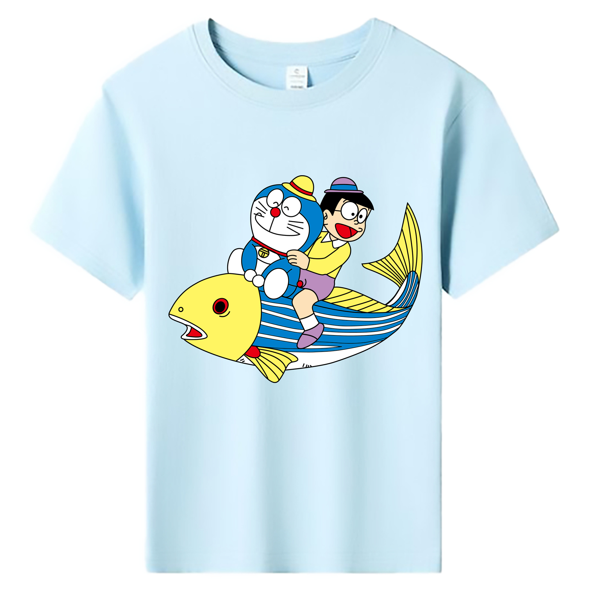 （画像用） ドラえもん 野比 のび太 Doraemon Nobita Nobi 綿100％キッズTシャツ（フロントプリント）